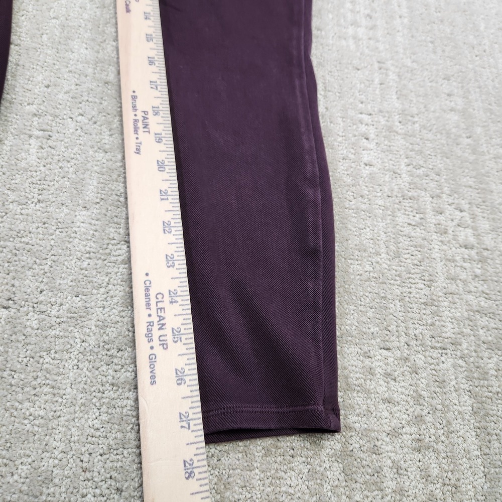 Spanx Pants Women Large Jean-ish Leggings Hi Rise Stretch Shapewear Maroon - Picture 5 of 12
